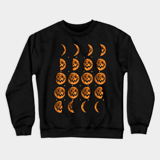 Cult of the Great Pumpkin Moon Phases Crewneck Sweatshirt by Chad Savage